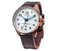 Vostok Europe Orologio analogico automatico da uomo con cinturino in pelle YN55-325B664, marrone, cinghia