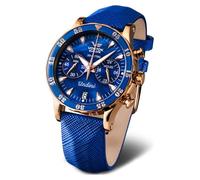 Vostok Europe Orologio Cronógrafo al Quarzo Giapponese Donna con Cinturino in Silicone VK64-515B670