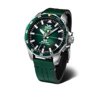 Vostok Europe Orologio da uomo con cinturino in pelle N1 Rocket automatico 20 ATM SII NH35A data, 225a710 - Verde/Verde, cinghia