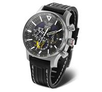 Vostok Europe Orologio da uomo Expedition North Pole Solar Cronografo con 2 cinturini in diverse varianti, nero/giallo, Sportivo