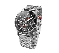 Vostok Europe Orologio da uomo Solar Expedition South Pole Chrono Mesh Band VR42-592A761-B, argento, Moderno