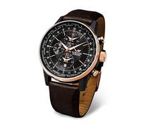 Vostok-Europe YM26/5603255 - Orologio in pelle marrone scuro con timer, colore: Marrone scuro