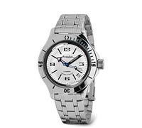 VOSTOK | orologio da polso classico anfibio automatico a carica automatica russo subacqueo | WR 200 m | Amphibia 120847 | moda | business | orologi da uomo casual, Acciaio, Subacqueo