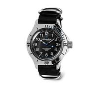 VOSTOK | orologio da polso classico anfibio automatico a carica automatica russo subacqueo | WR 200 m | Amphibia 120811 | moda | business | orologi da uomo casual, Nero , Subacqueo