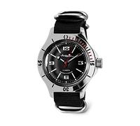 Vostok Orologio da polso militare russo a carica automatica anfibio 120 #120509, nero, Subacqueo