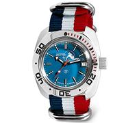 VOSTOK Orologio da polso Scuba Dude Amphibian automatico a carica automatica per subacqueo russo, impermeabile fino a 200 m, alla moda, affari, casual, da uomo, modello 710059, tricolore, subacqueo