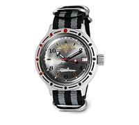 VOSTOK | Orologio subacqueo da uomo in stile militare russo | WR 200 m | Modello 420392, Nero - grigio, Diver