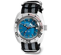 VOSTOK | Scuba Dude Amphibian Orologio da polso automatico subacqueo russo a carica automatica | WR 200m | Moda | Business | Orologi casual da uomo | Modello 710059, Nero - grigio, Subacqueo
