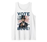 Vota Blue! Il Messaggio democratico Moderno di Abraham Lincoln Canotta