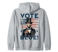 Vota Blue! Il Messaggio democratico Moderno di Abraham Lincoln Felpa con Cappuccio