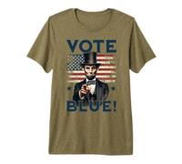 Vota Blue! Il Messaggio democratico Moderno di Abraham Lincoln Maglietta Premium