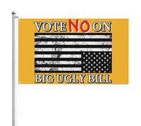 Vota No alla Grande Brutta Bolletta, Bandiera 2x3, Doppia Faccia, Ferma la Grande Bolletta, Bandiera, Striscione, Proteggi, Salva, Bandiere Medicaid, Arazzo per Festival, Feste, Vacanze, Senza Suppo