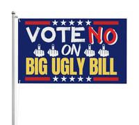 Vota No alla Grande Brutta Bolletta, Bandiera 2x3, Doppia Faccia, Ferma la Grande Bolletta, Bandiera, Striscione, Proteggi, Salva, Bandiere Medicaid, Arazzo per Festival, Feste, Vacanze, Senza Suppo