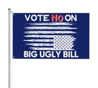 Vota No alla Grande Brutta Bolletta, Bandiera 2x3, Doppia Faccia, Ferma la Grande Bolletta, Bandiera, Striscione, Proteggi, Salva, Bandiere Medicaid, Arazzo per Festival, Feste, Vacanze, Senza Suppo