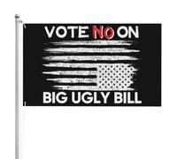 Vota No alla Grande Brutta Bolletta, Bandiera 3x5, Doppia Faccia, Ferma la Grande Bolletta, Bandiera, Proteggi, Salva, Bandiere Medicaid, Arazzo per Festival, Feste, Vacanze, Senza Supporto per Band