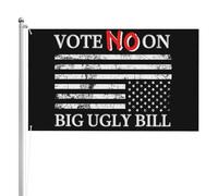 Vota No alla Grande Brutta Bolletta, Bandiera 3x5, Doppia Faccia, Ferma la Grande Bolletta, Bandiera, Proteggi, Salva, Bandiere Medicaid, Arazzo per Festival, Feste, Vacanze, Senza Supporto per Band