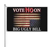 Vota No alla Grande Brutta Bolletta, Bandiera 3x5, Doppia Faccia, Ferma la Grande Bolletta, Bandiera, Proteggi, Salva, Bandiere Medicaid, Arazzo per Festival, Feste, Vacanze, Senza Supporto per Band