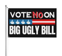 Vota No alla Grande Brutta Bolletta, Bandiera 4x6, Doppia Faccia, Ferma la Grande Bolletta, Bandiera, Striscione, Proteggi, Salva, Bandiere Medicaid, Arazzo per Festival, Feste, Vacanze, Senza Suppo