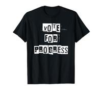 Vota per Il Progresso Maglietta con Stampa Grafica Economica