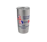 VOTARE RESTAURARE LA GRAN BRETAGNA BRITISH PATRIOTS BRITISH PRIDE GB PROUD Bicchiere termico in acciaio inox doppia parete