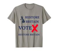 VOTARE RESTAURARE LA Gran Bretagna British Patriots British Pride GB Proud Maglietta