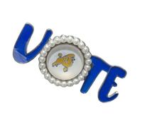 VOTE Pin Sorority Metal Women Club accessorio per feste e raduni di gruppo sociale borchiato perle spilla da bavero per uomo Bulk, I, Taglia unica
