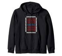 Vote Red White Blue Retro Voter Voting Election 2026 Felpa con Cappuccio