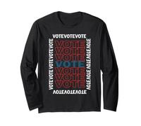Vote Red White Blue Retro Voter Voting Election 2026 Maglia a Manica