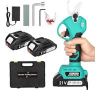 Vothen Forbici Potatura Elettriche - 30mm Cesoie Professionali Con 2 21V/2000 mAh Batteria, per Giardinaggio Albero da Frutta (blu verde)