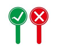 Voting Paddles Red Green Double Sided Response Boards Durable Grip Handles Audience Decision Signs Clear Visibility Feedback Tool | Students Teachers Classroom Competition Game Party Family