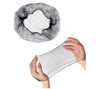 Votinu Retine elastiche per capelli lunghi, 100 pezzi, 122 cm, extra large, nere, invisibili, per parrucche e chignon, 122 cm