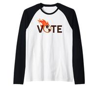 Voto per Il Cambiamento climatico Proteggere Il Nostro Meme Terra ardente Maglia con Maniche Raglan