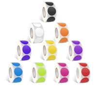 Votoko 5000 Pezzi Bollini Adesivi Colorati, Etichette Adesive, Etichette Adesive Rotonde Colorate, Colorate Stickers, Adesivi Rotondi, Adatto per il fai-da-te, la classificazione dei documenti(20mm)