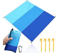 Votoko Coperta da Spiaggia 210x200 cm, Tappetino da Spiaggia Leggero e Compatto, Stuoia Spiaggia Pieghevole Impermeabile, Asciugatura Rapida, Resistente al Vento per Spiaggia, Viaggi e Campeggio