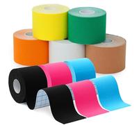 Votoko Tape Kinesiologico 8 Rotolo, 5 m x 5,0 cm Nastro Kinesiologico Muscolare Cerotto, Impermeabile e Molto Elastico, il Kinesio Tape Supporta Ginocchio, Muscoli, Articolazioni, Schiena e Polso