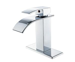 VOTON Rubinetto cromato da bagno per lavello maniglia singola 1 foro con piastra a 3 fori, rubinetto per vasca da bagno per camper