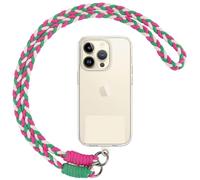 Votvloay Cordino per Cellulare Telefono Universale,Adatto a Tutti Gli Smartphone, Rimovibile Cordino da Collo Nylon Catena Collana Tracolla con Toppa di Fissaggio - Verde, Bianco, Rosa Rossa