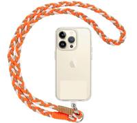 Votvloay Cordino per Cellulare Telefono Universale,Adatto a Tutti Gli Smartphone, Rimovibile Cordino da Collo Nylon Catena Collana Tracolla con Toppa di Fissaggio - Arancione,Kaki,Bianco