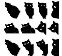 Votvlog 12 Pezzi Segnalibri Magnetici Segnalibro Nero Forma di Gatto Segnalibro Accessori Particolare per Laurea Studenti Ufficio Lettura di Articoli di Cancelleria Marcatori di Pagina Colorati Clip