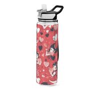 voucong 32 once Anime Girl Valentine Cartoon Modern Water Bottle Tritan BPA Free Piombo non tossico Bottiglia di plastica per tazza auto lavabile