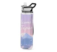 voucong 32 once Welcome To Japan Scenery Culture Bottiglia d'acqua Coperchio con Cannuccia Tritan No BPA non tossico Bottiglia con cannuccia morbida per Auto Tazza Portatile