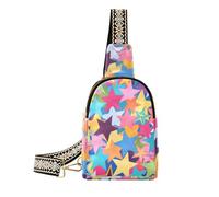 voucong Alla moda Colorful Cartoon Stars Are Fashion crossbody fanny borsa multiuso pacchetti borsa petto per il giorno pack, Le stelle colorate dei cartoni animati sono, 1 size