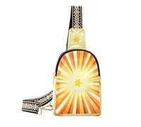 voucong Alla moda Stars Shine Red e Yellow crossbody bag robusto fanny pack petto bag per day pack, Le stelle brillano di rosso e giallo, 1 size