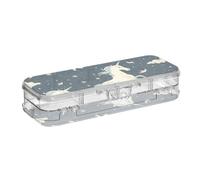voucong Anime Unicorns Midnight Blue Clear Pencil Box Double Deck Pastelli Contenitori Per Bambini Con Coperchio