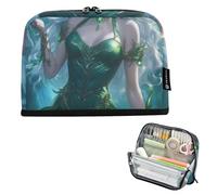 voucong Astuccio portapenne di grande capacità, leggero, per adolescenti, materiale scolastico, gioco di fate, anime, ragazza, stile artistico fantasy