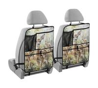 voucong Auto Safari Deer Safari Per Tablet 2 Pack Bambini Auto Sedile Posteriore Organizer per Bambini Tappetino Calcio