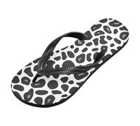voucong Black and White Leopard Skin Texture gomma flop cuscino flip spiaggia flip per matrimonio (prop1), Texture Pelle Leopardata Bianca e Nera, X-Small