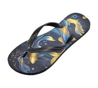 voucong Blu e oro kois gomma donna infradito di supporto flip donna flip per le vacanze (prop1), Kois blu e oro, X-Large