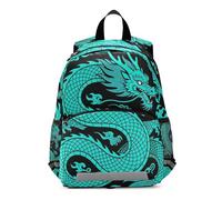 voucong Blue Chinese Dragon Borsa da scuola estetica per bambini ragazzi coulisse borse libro per ragazzi mochilas para ni?as de 3 a?os