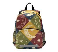 voucong Bohemian Brown Mysterious Star and Moon zaino per bambini da 6 a 8 anni mochilas para ni?as de 3 a?os